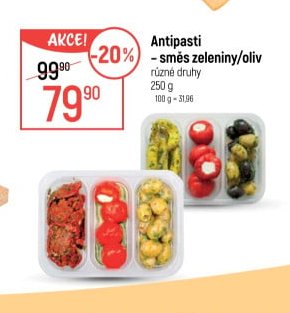 Antipasti směs zeleniny/oliv