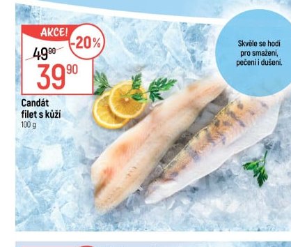 Candát filet s kůží