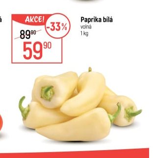 Paprika bílá