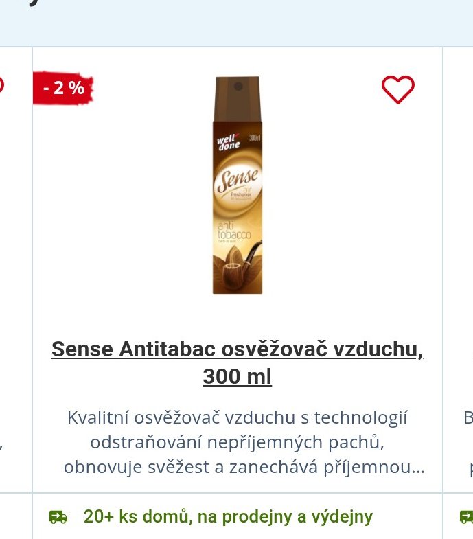 Sense Antitabac osvěžovač vzduchu, 300 ml