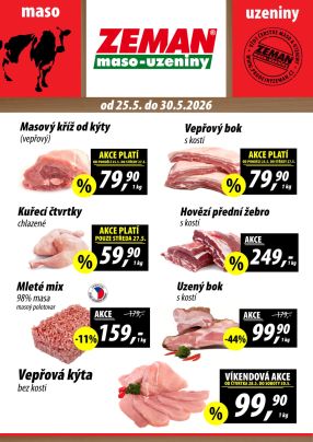 aktuální leták ZEMAN maso - uzeniny 25.5.2026-30.5.2026