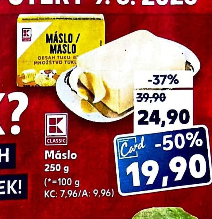 Máslo 250 g