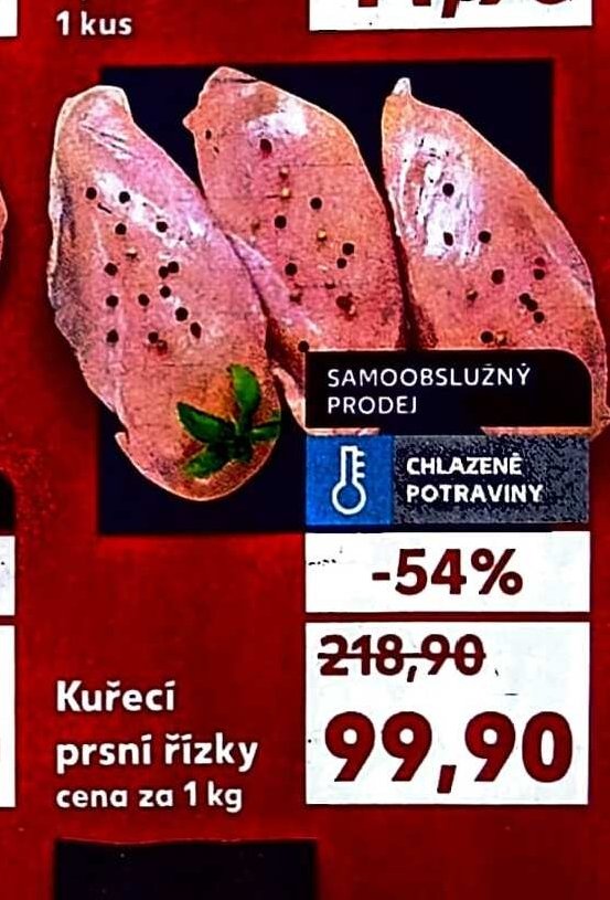 Kuřecí prsní řízky 1 kg