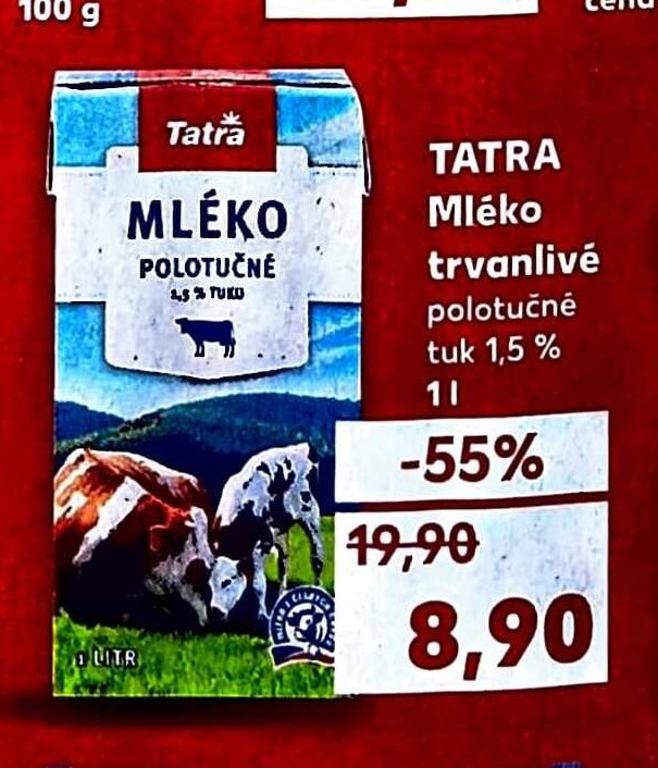 TATRA Mléko trvanlivé 1 l
