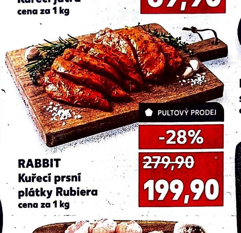 RABBIT Kuřecí prsní plátky Rubiera