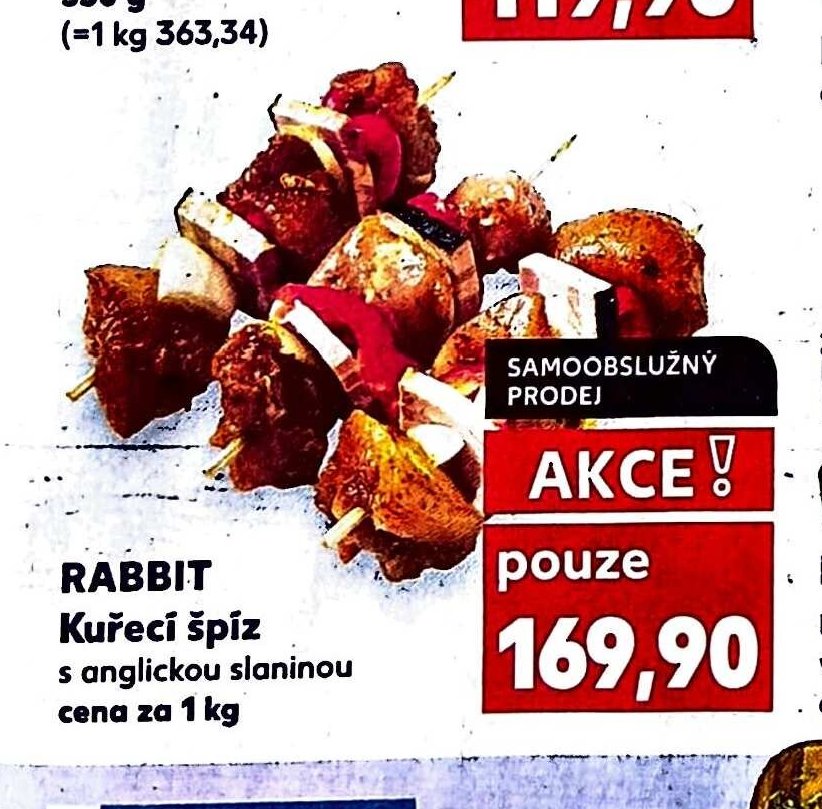RABBIT Kuřecí špíz s anglickou slaninou