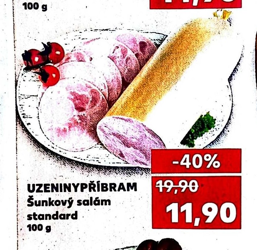 UZENINY PŘÍBRAM Šunkový salám standard