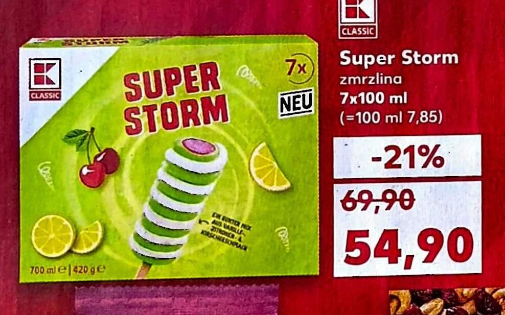 Super Storm zmrzlina