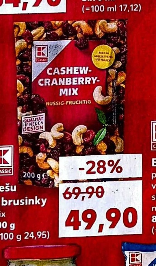 Kešu a brusinky mix