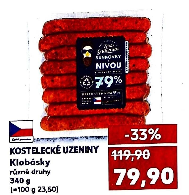 KOSTELECKÉ UZENINY Klobásky