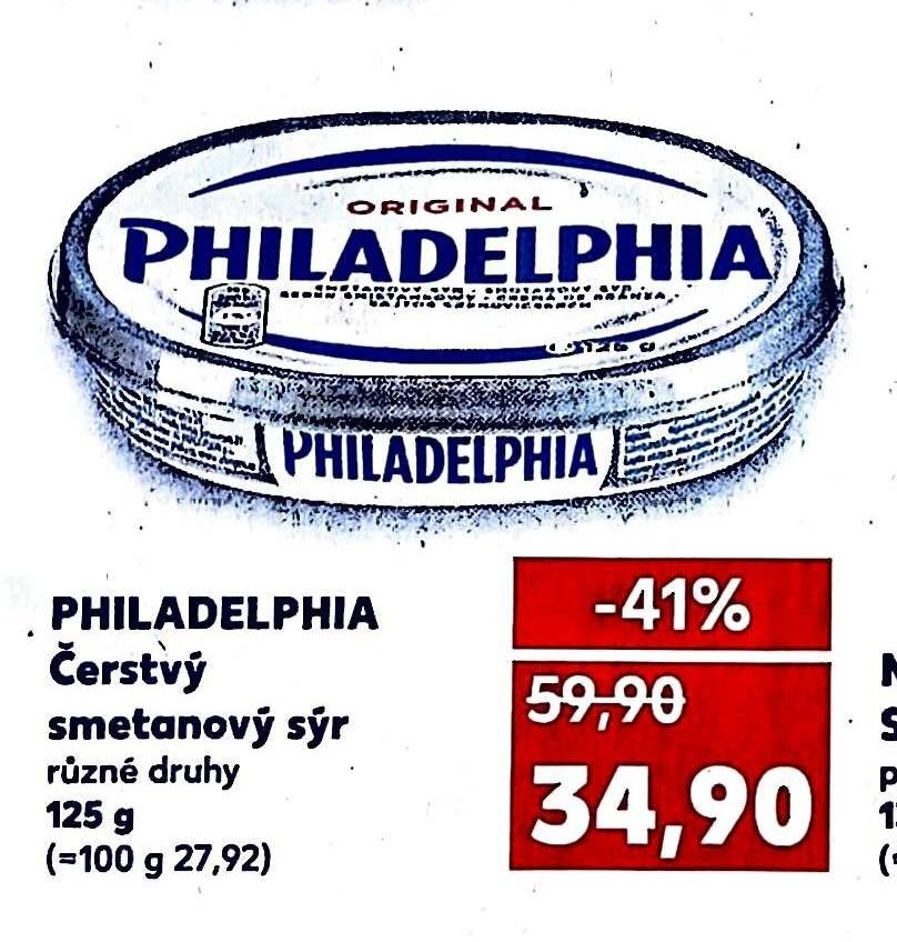 PHILADELPHIA Čerstvý smetanový sýr