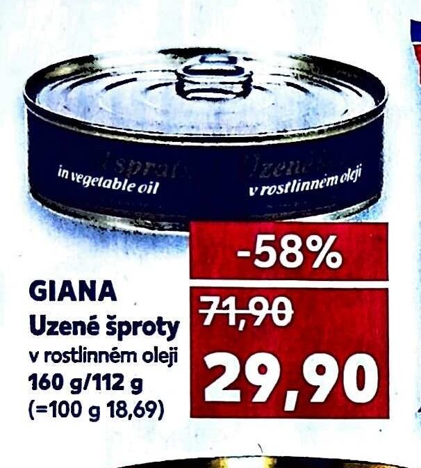 GIANA Uzené šproty