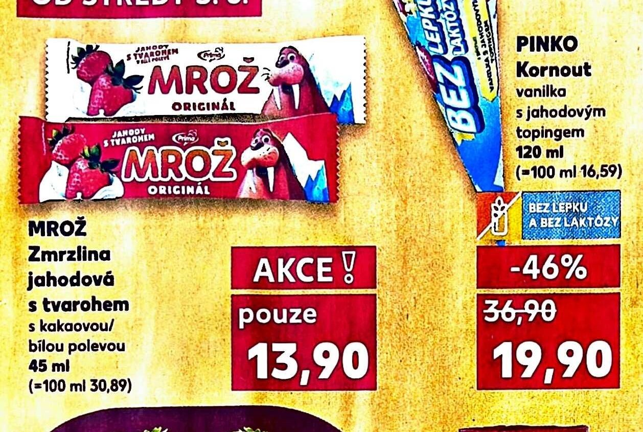 MROŽ Zmrzlina jahodová s tvarohem