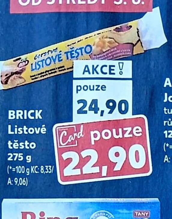 BRICK Listové těsto
