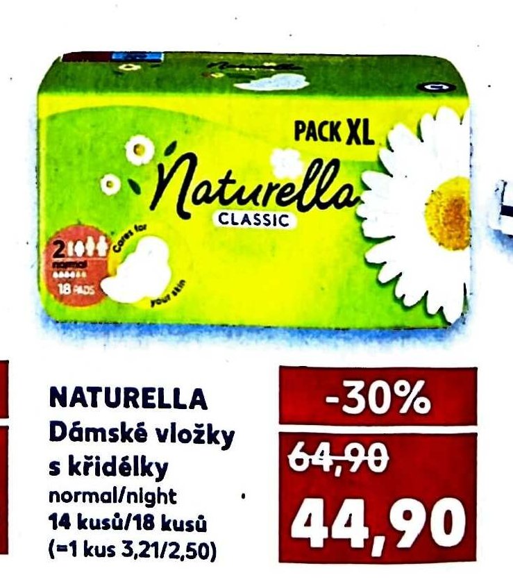 NATURELLA Dámské vložky s křidélky