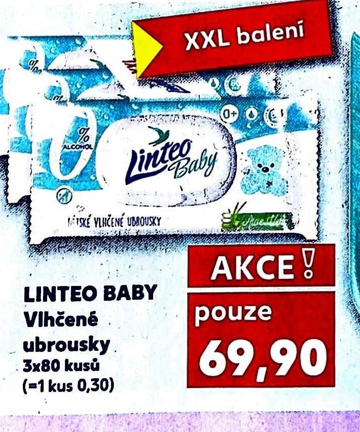 LINTEO BABY Vlhčené ubrousky