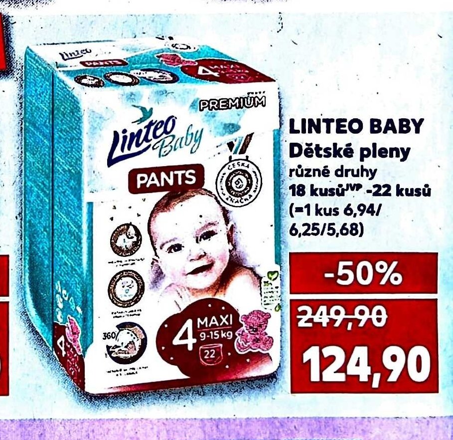 LINTEO BABY Dětské pleny