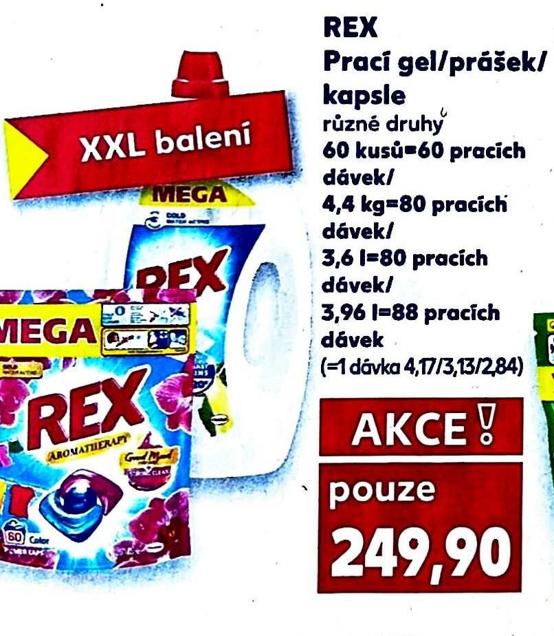 Rex prací gel/prášek/kapsle