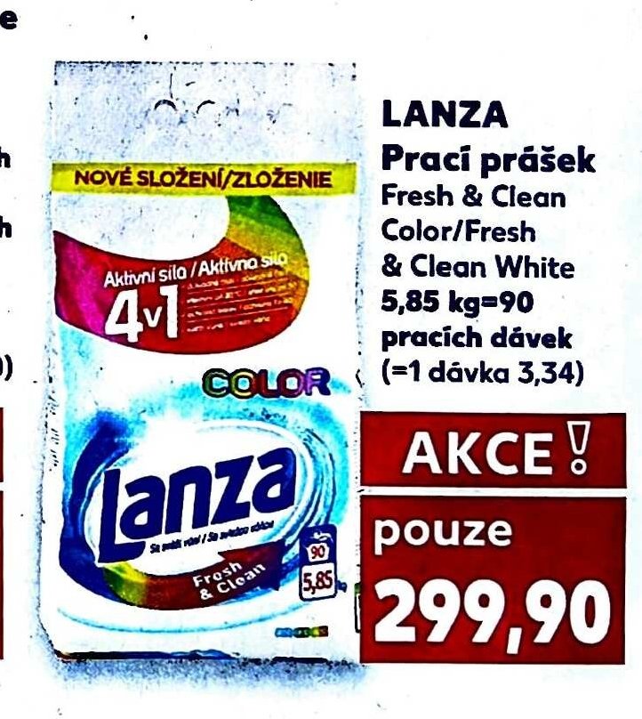 Lanza prací prášek Fresh & Clean 5,85 kg