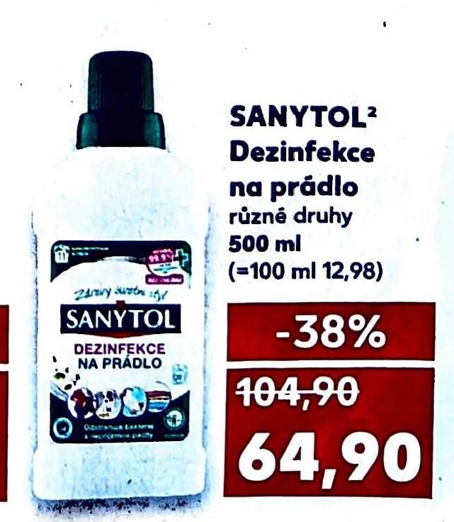 Sanytol dezinfekce na prádlo 500 ml