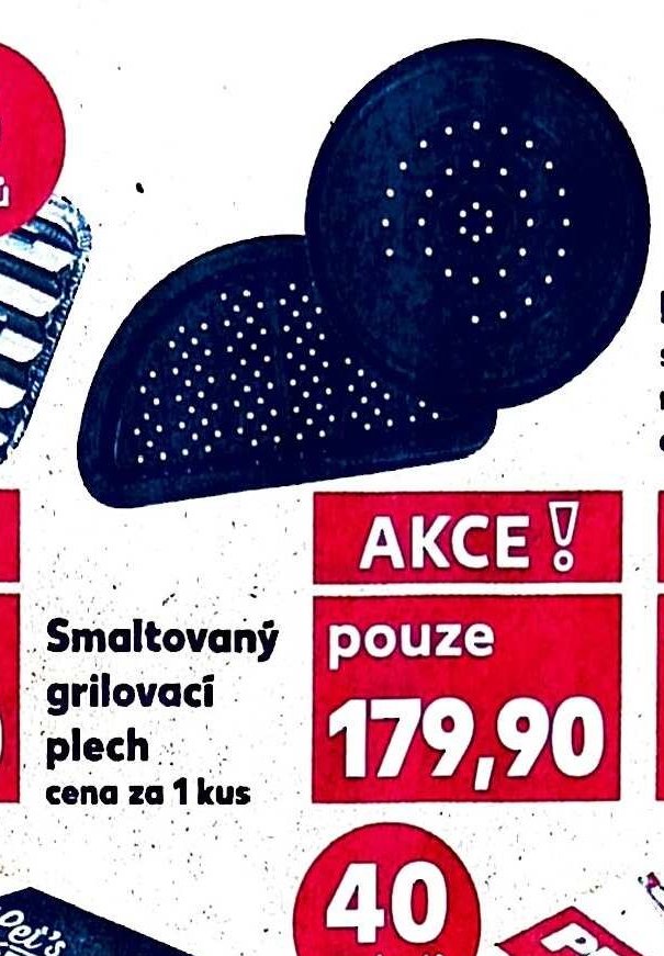 Smaltovaný grilovací plech