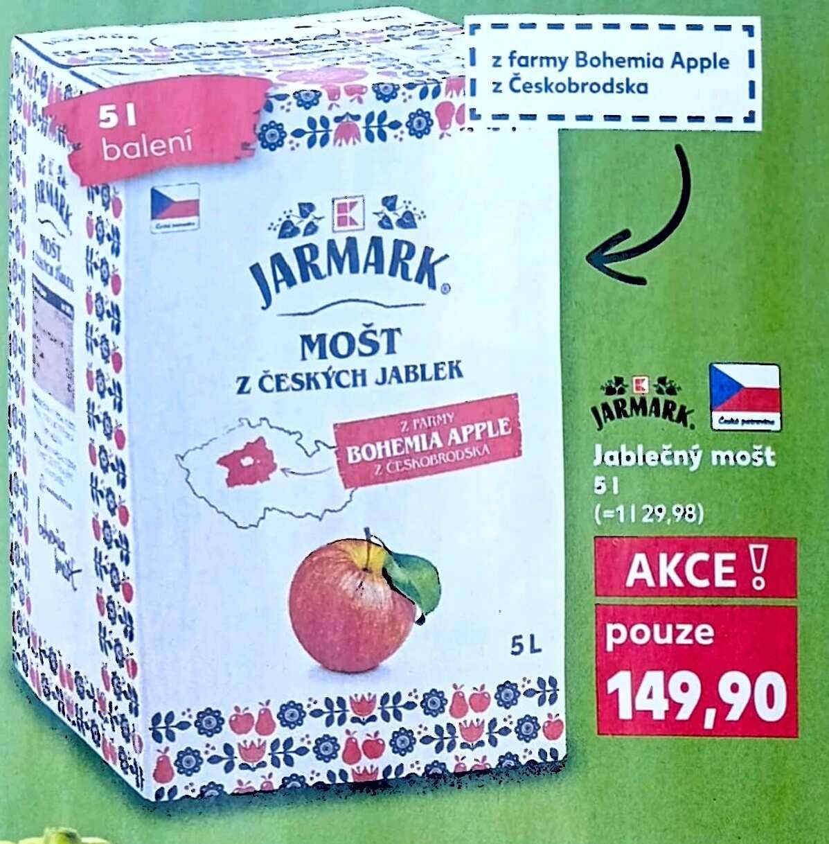 Jarmark Mošt z českých jablek 5 l