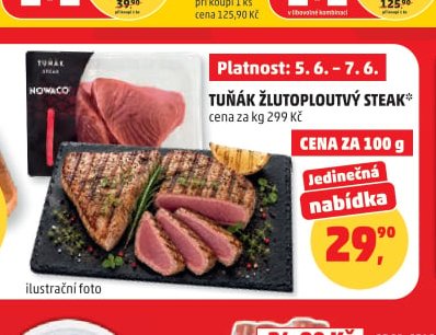 Tuňák žlutoploutvý steak