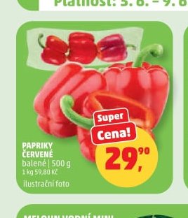 Papriky červené