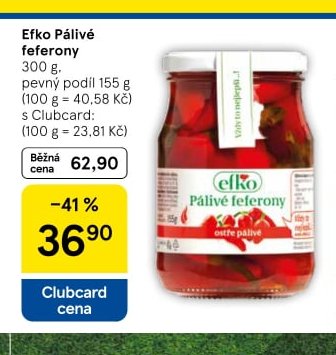 Efko Pálivé feferony 300 g