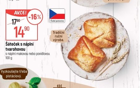 Šáteček s náplní tvarohovou