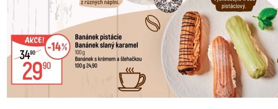 Banánek pistácie / Banánek slaný karamel