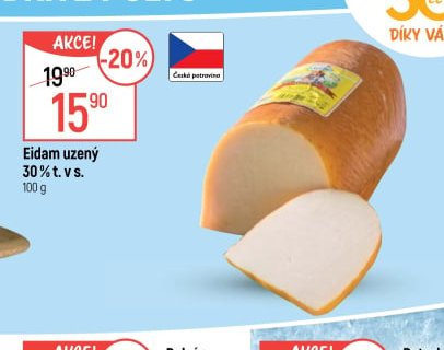Eidam uzený 30% t. v s.