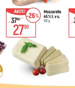 Mozzarella 45% t. v s.