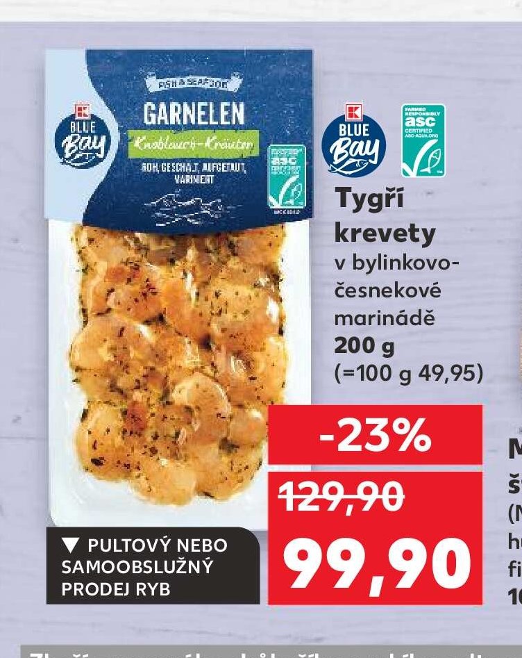 Blue Bay Tygří krevety v bylinkovo-česnekové marinádě