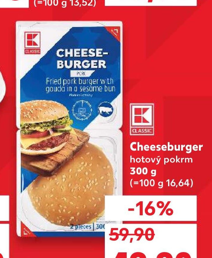Cheeseburger hotový pokrm