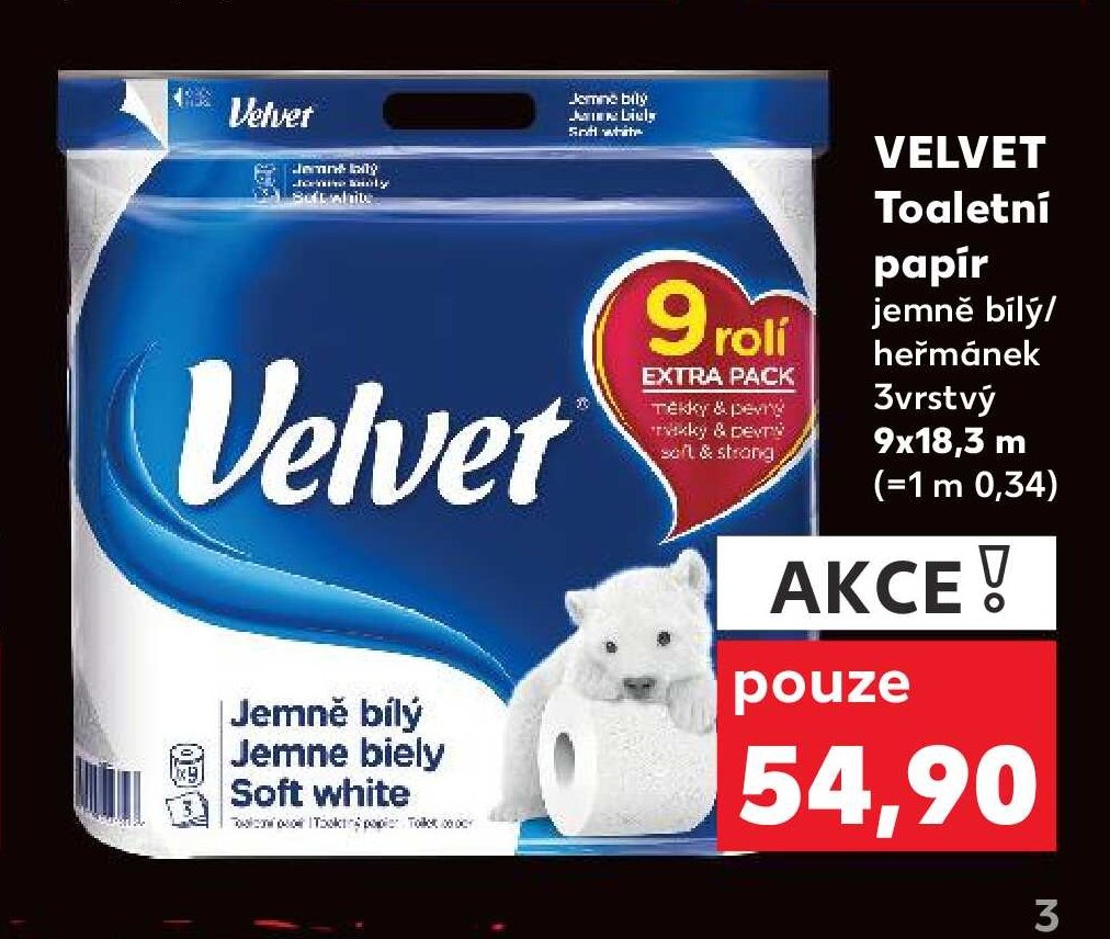Velvet toaletní papír