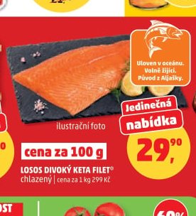 Losos divoký keta filet