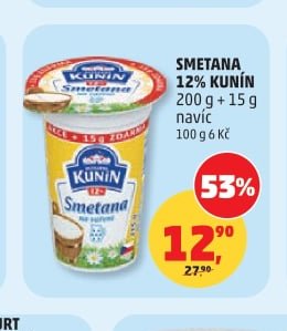 SMETANA 12% KUNÍN