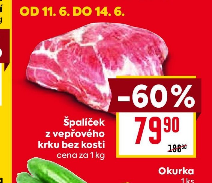 Špalíček z vepřového krku bez kosti 1 kg