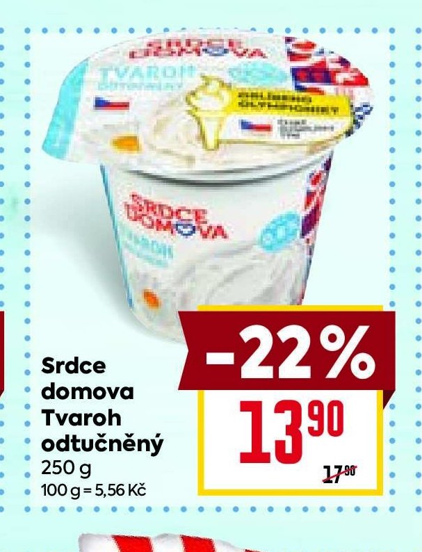 Srdce domova Tvaroh odtučněný 250 g