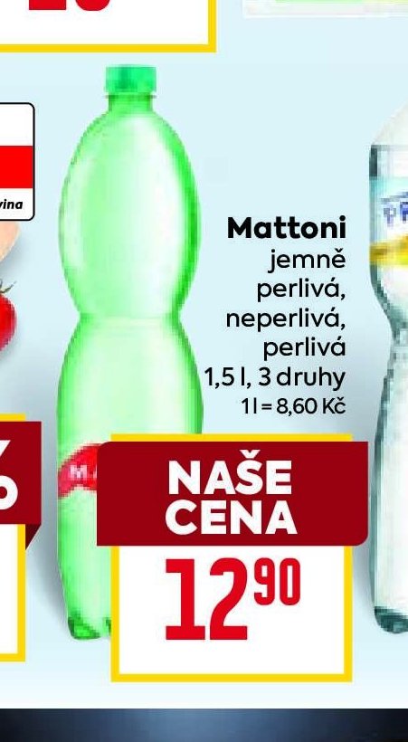 Mattoni jemně perlivá, neperlivá, perlivá 1,5 l