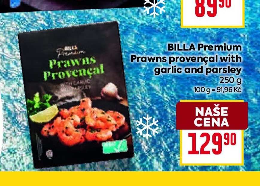 BILLA Premium Prawns provençal with garlic and parsley