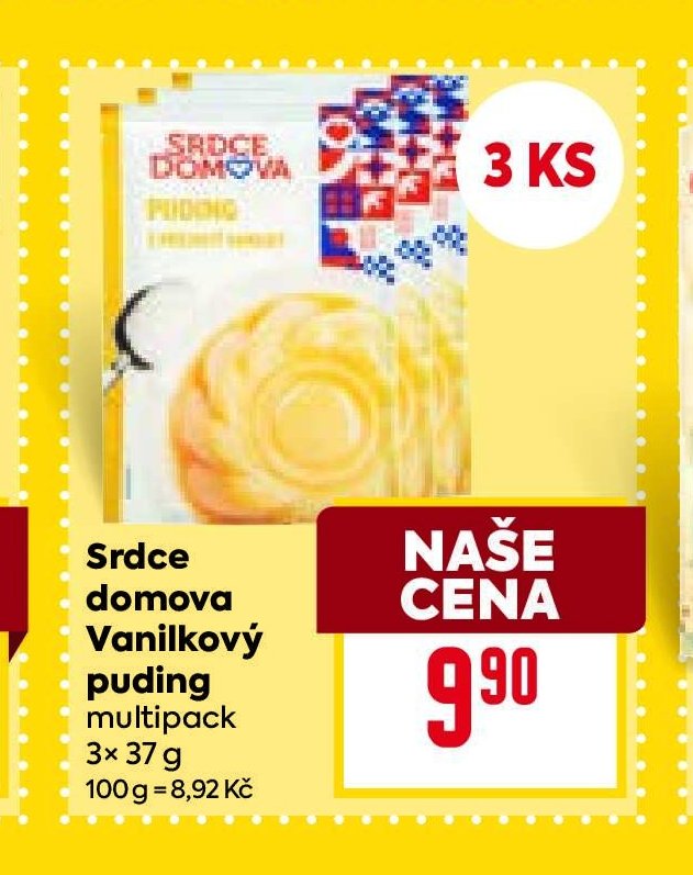 Srdce domova Vanilkový puding multipack