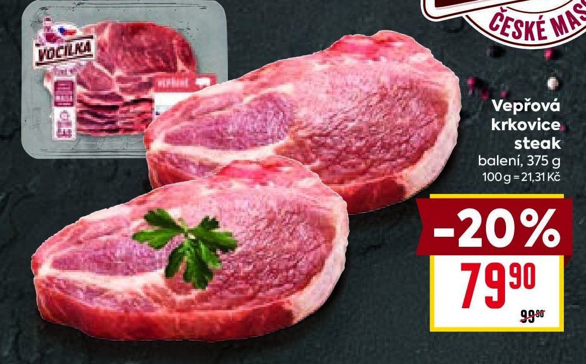 Vepřová krkovice steak