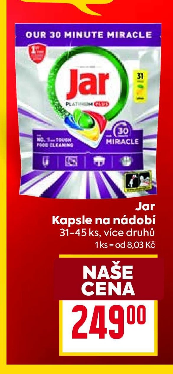 Jar Kapsle na nádobí