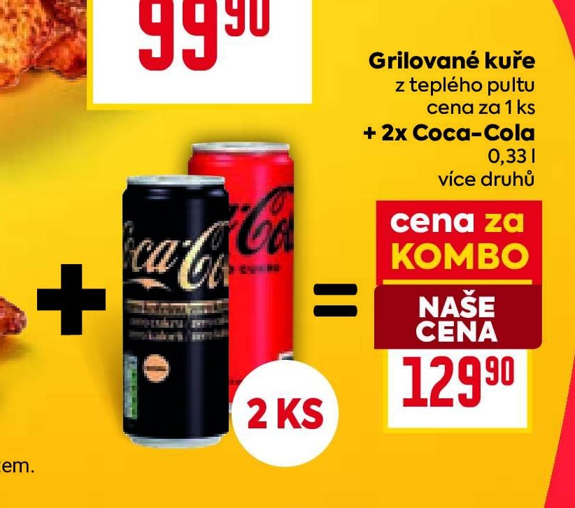 Grilované kuře + 2x Coca-Cola