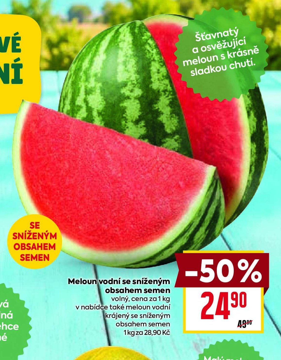 Meloun vodní se sníženým obsahem semen