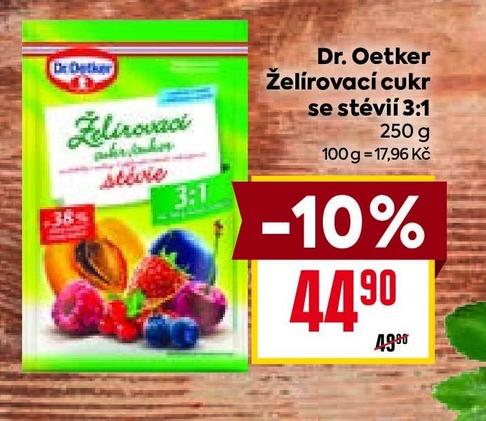 Dr. Oetker Želírovací cukr se stévií 3:1 250 g