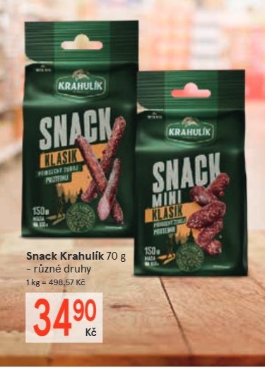 Snack Krahulík 70 g – různé druhy