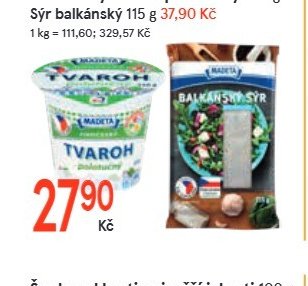 Jihočeský tvaroh polotučný 250 g / Sýr balkánský 115 g